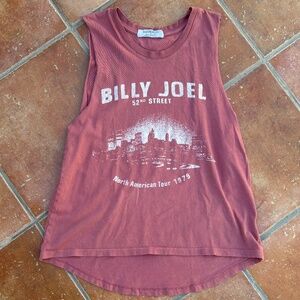 Daydreamer Billy Joel 52nd Street Cut Sleeve Muscle Tank Orange Size M